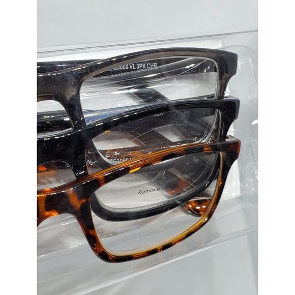 CVS Health 3 Pair Value Pack Readers +2.50 Brown Frame Reading Glasses - Picture 8 of 12